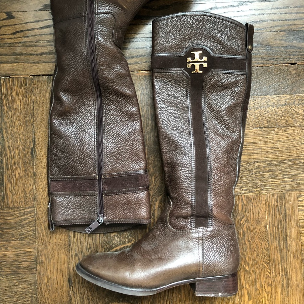Tory Burch knee-high Brown Leather Boots